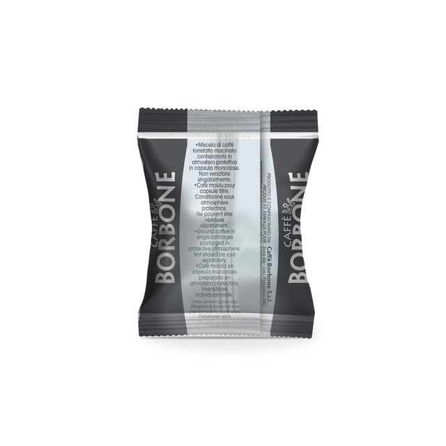 Caffè Borbone Black Blend Nespresso Compatible Espresso Coffee Pods, 50 Count Espresso Pods