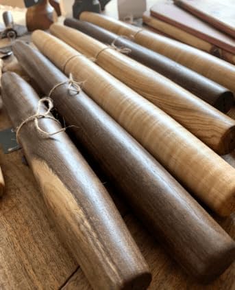Handmade French Rolling Pin Set: Cherry Wood Rolling Pins for Baking, Includes 12 & 20 Tapered Wooden Rolling Pin for Dough, Pizza, Pastry, and Tortilla Roller, Made in Kentucky