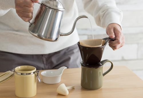 Zero Japan - Bee House Pour Over Coffee Dripper - Lead-Free & Cadmium-Free Ceramic Coffee Maker with Elegant Peek Hole, Drip Cone Brewer Coffee Gifts, Brewing Accessories - Tangerine, Standard Size