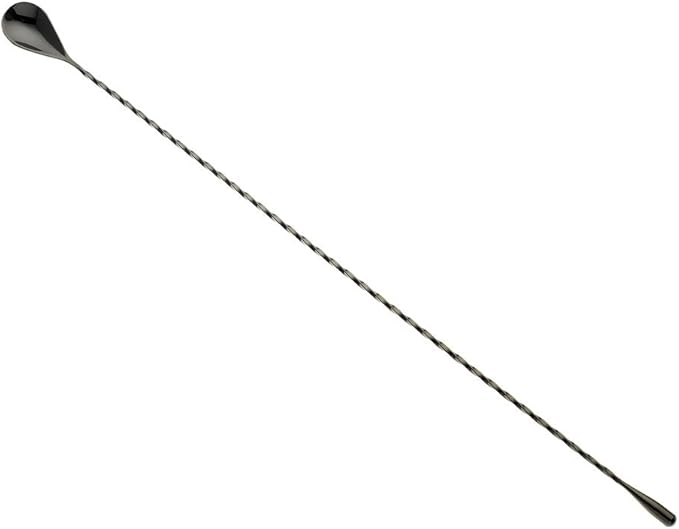 Barfly Bar Spoon, Teardrop End 19 5/8" (50.0 Cm), Gun Metal Black