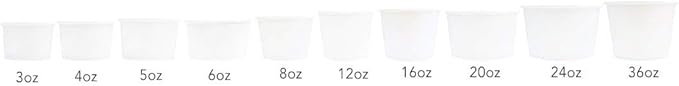 UNIQ 1000-Count 4 oz Striped Paper Ice Cream Cups Blue Color | Disposable Dessert Bowls in Multiple Colors Frozen Dessert Supplies