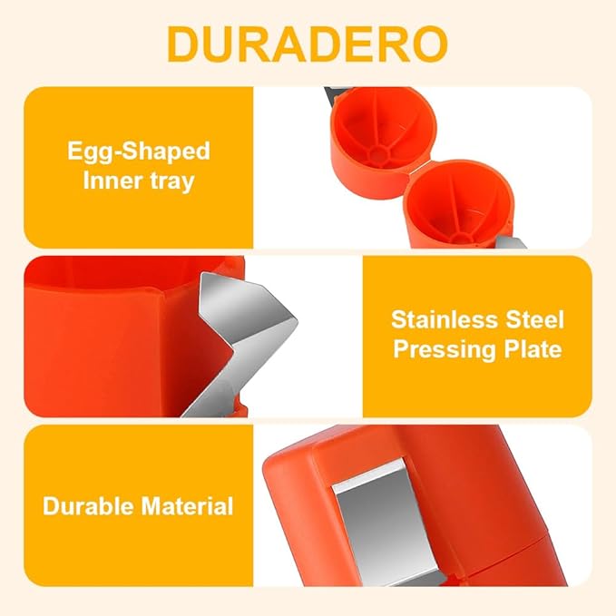2025 Premium Egg Shell Opener, Egg Shell Cutter Eggs Shell Separator for Raw Eggs, Multifunctional Egg Cutter Egg Cracker Separator for Home Kitchen Gadgets (Yellow)