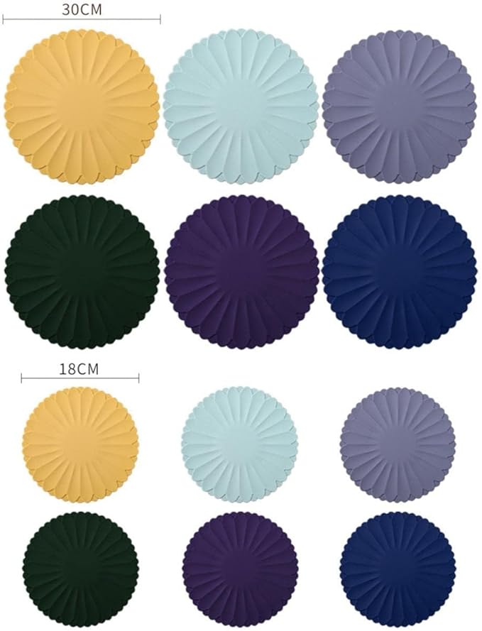 Heat-Resistant Silicone Trivet Mats, Non-Slip Hot Plate Holder for Kitchen Countertops & Dining Table, Reusable Pot Holder Pad with Secure Grip, Dishwasher Safe (Sea Sky Blue, Diameter: 18cm/7.09")