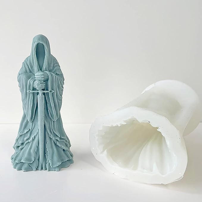 3D Sword Man Candle Animal Molds Body 3D Silicone Mold for Resin Cake Mold Clay Candle Making Molds Craft Supplies Jewelry Resin Casting Mold