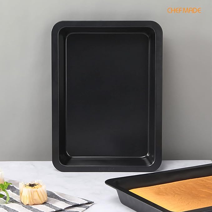 CHEFMADE Rectangle Cake Pan, Nonstick 13-Inch Loaf Pan Deep Dish Bakeware, 9.3" x 13.3" x 1.6"