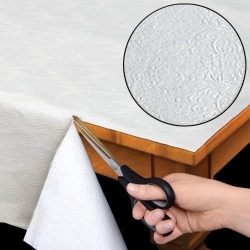 Home Bargains Plus Quilted Heavy Duty Table Pad Protector with Flannel Backing, Cut to Fit, Heat Resistant, Wipe Clean, Protects Table from Spills and Scratches, White, 60” x 84” Rectangle