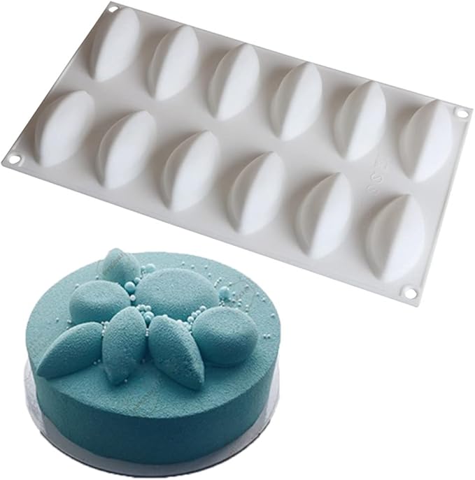 3D Hollow Leaf Fondant Lace Mold Multi Leaves Flower Candy Mold Chocolate Sugar Craft Cake Decoration Cupcake Top (Mango_11.6x6.8 x1 inches)