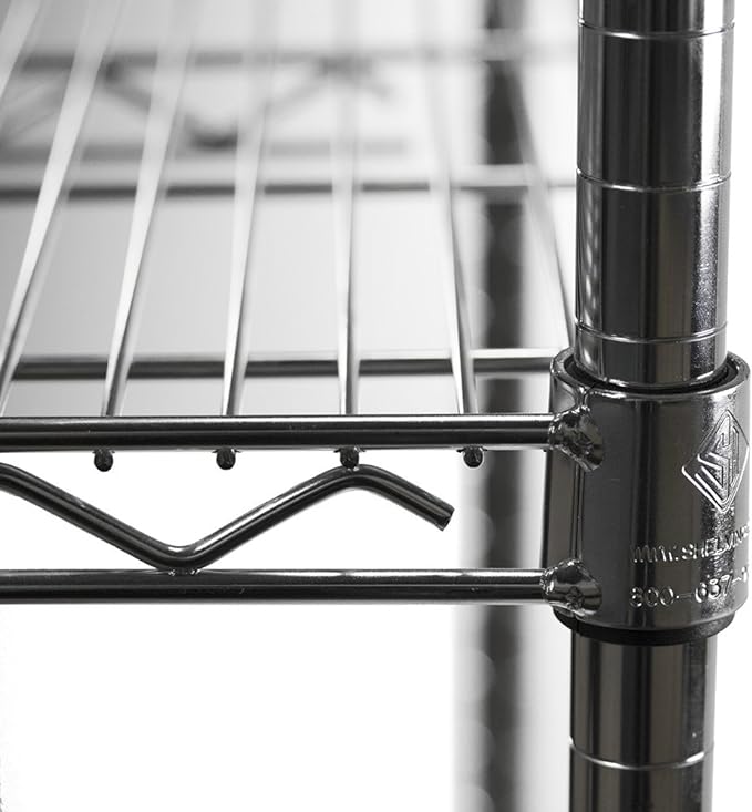 Shelving Inc. 14" d x 30" w Chrome Wire Shelving with 2 Tier Shelves, Weight Capacity 800lbs Per Shelf