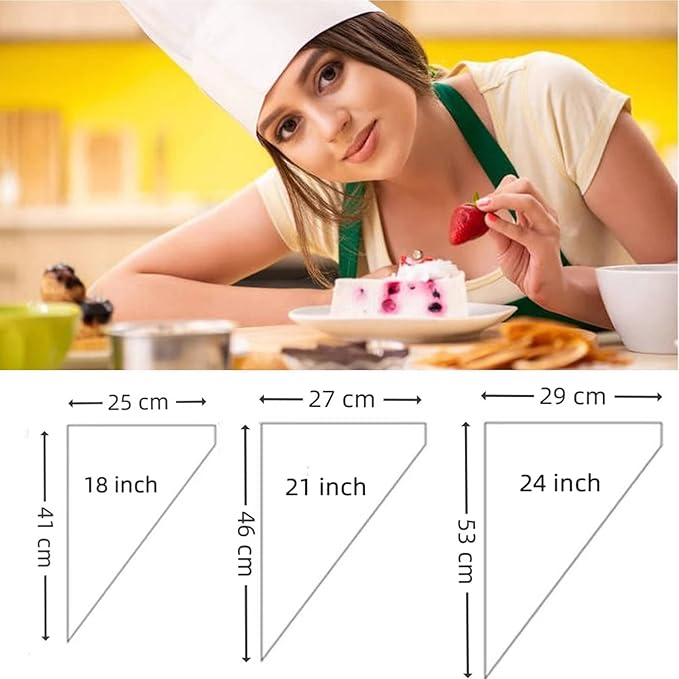 21 Inch Pastry Bags Disposable, 100 Pcs Thickend Strong Large Decorating Bags for Frosting, Royal Icing, Professional Cake Supplies for Baking and Decorating XL