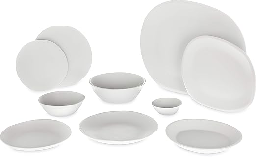 Carlisle FoodService Products Ridge Reusable Plastic Bowl for Home and Restaurant, Melamine, 52 Ounces, Cement, (Pack of 12)