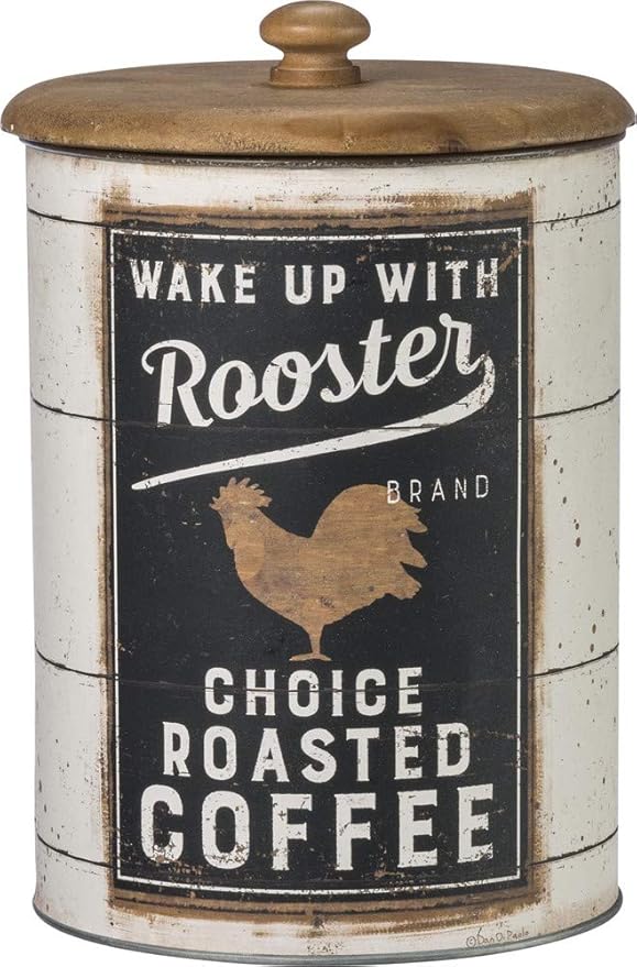 Primitives by Kathy 39060 Farmhouse Tin Canisters, Sugar/Coffee/Flour