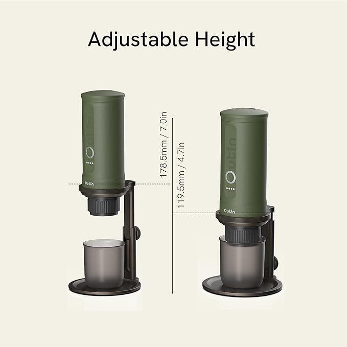 OutIn Nano Portable Electric Espresso Machine, Detachable Universal Coffee Stand