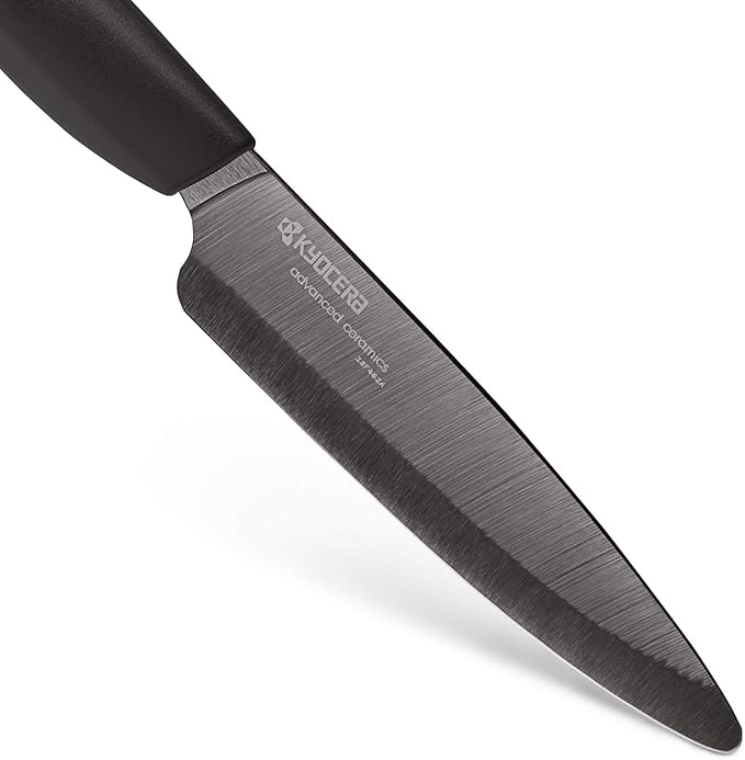 Kyocera Advanced Ceramic Revolution Series 4.5-inch Utility Knife, Black Blade