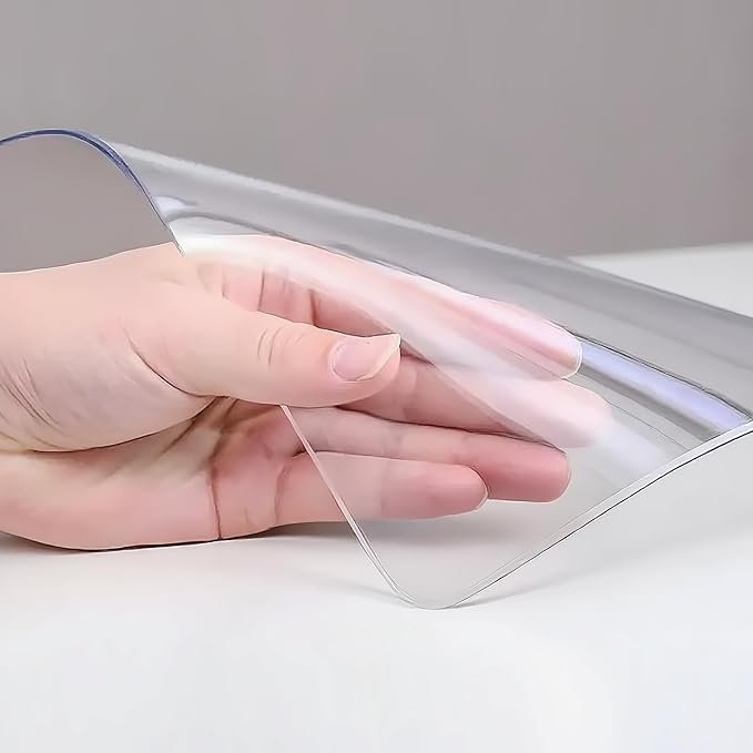 Clear Table Protector 12 x 14 Inch, 1.4mm Thick Waterproof PVC Plastic Table Cover, Durable Table Pad for Dining Room, Kitchen, Writing Desk, and Coffee Tables