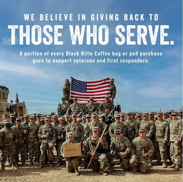 Black Rifle Coffee Company Tactisquatch, 18oz Bag, Ground Coffee Dark Roast - Roasted Blend Made from Arabica Beans - Colombian & Brazilian Beans - Veteran Founded & American Made