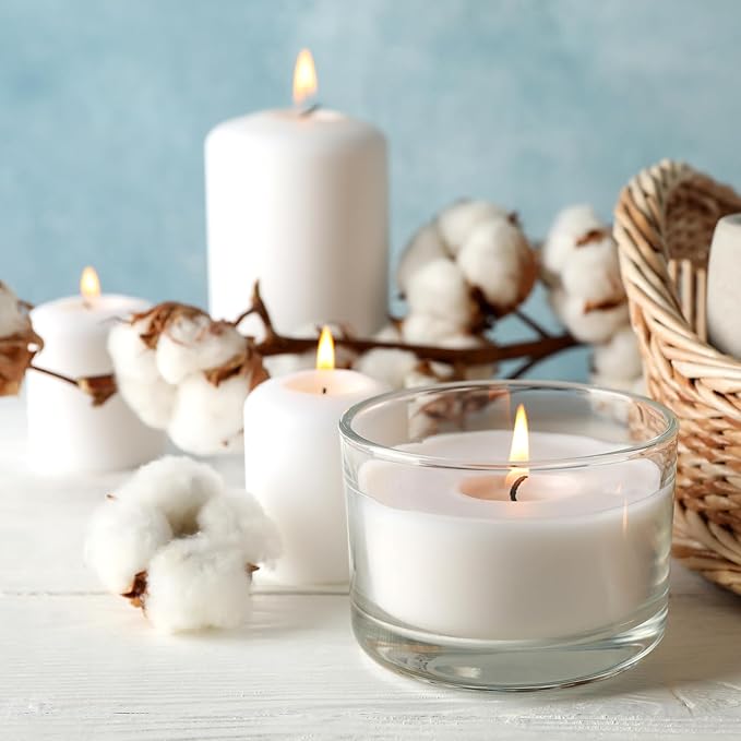 SHOWIN Thick Candle Jars for Making Candles 16 Pcs, 4 OZ Empty Jars with Wood Lids for Candle Making, Sample Container - Dishwasher Safe, Frosted Pink