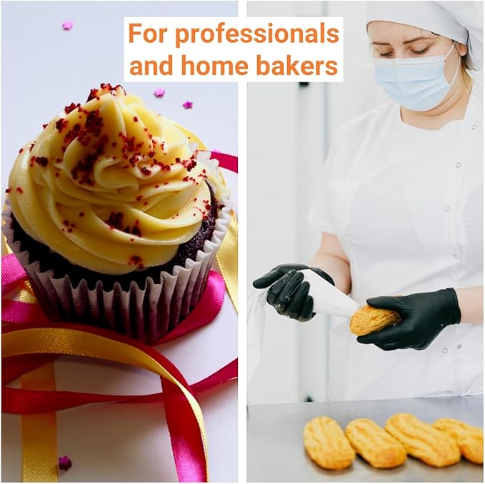 XL 20 Inch Large Piping Bags,100 Pack Disposable Pastry Bags,Thick Anti-Burst Icing Piping Pastry Bags For Frosting Decorating Cake Cupcake Cookie (XL 20 Inch-100 Pack)