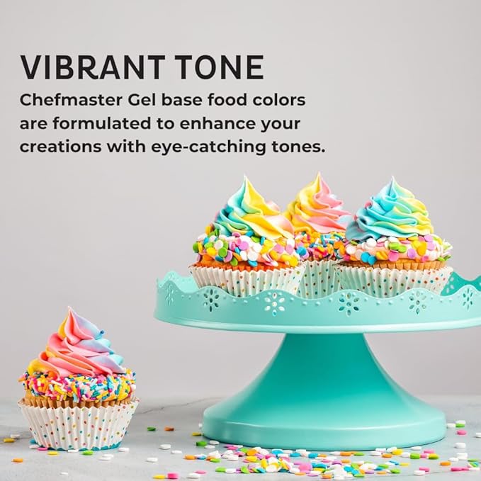 Chefmaster Red Red Gel Food Coloring | Vibrant Color | Professional-Grade Dye for Icing, Frosting, Fondant | Baking & Decorating | Fade-Resistant | Easy-to-Use | Made in USA | 1 oz