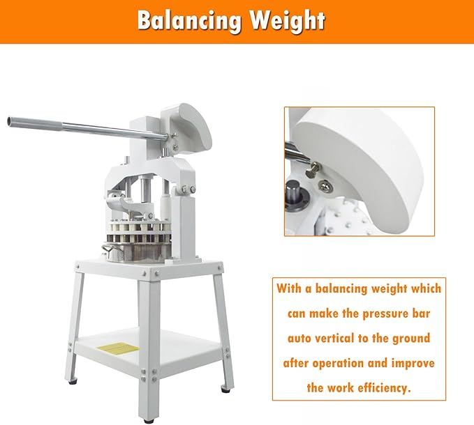 INTSUPERMAI Dough Divider and Rounder Machine - 18pcs Manual Dough Spacer Machine, 2.12oz-11.29oz for Bakery