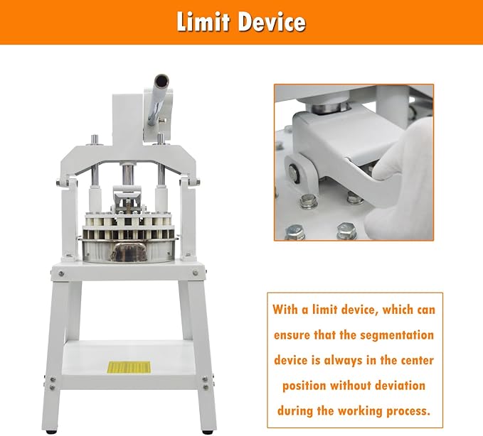 INTSUPERMAI Commercial Dough Divider Cutter3.81oz-20.3oz Equal Dough Dividing Machine Manual 10PCS Hydraulic Dough Divider Cutting Machie Heavy Duty Quantitative Partition Bakery Machine