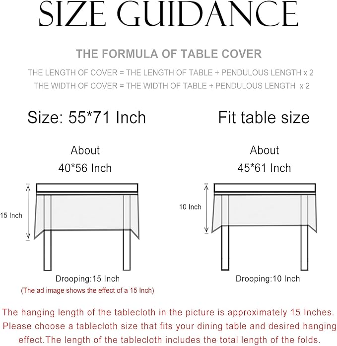 patdrea Designer Linen Small Tablecloth for Rectangle Table,Oranges and Leaves Pattern Vintage Table Cloth,Fall Dacorative Cover for Kitchen Dining Christmas,Thanksgiving,55"x71"-Palladin a