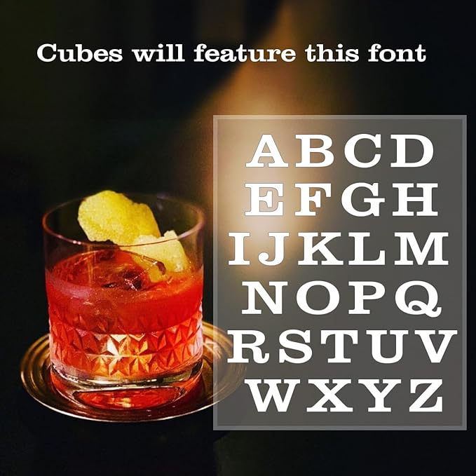 Letter G Monogram Ice Cube Mold Custom Ice Cube Mold 2 Inch Big Initials Silicone Ice Cube Tray Gifts for DAD Gifts for Him