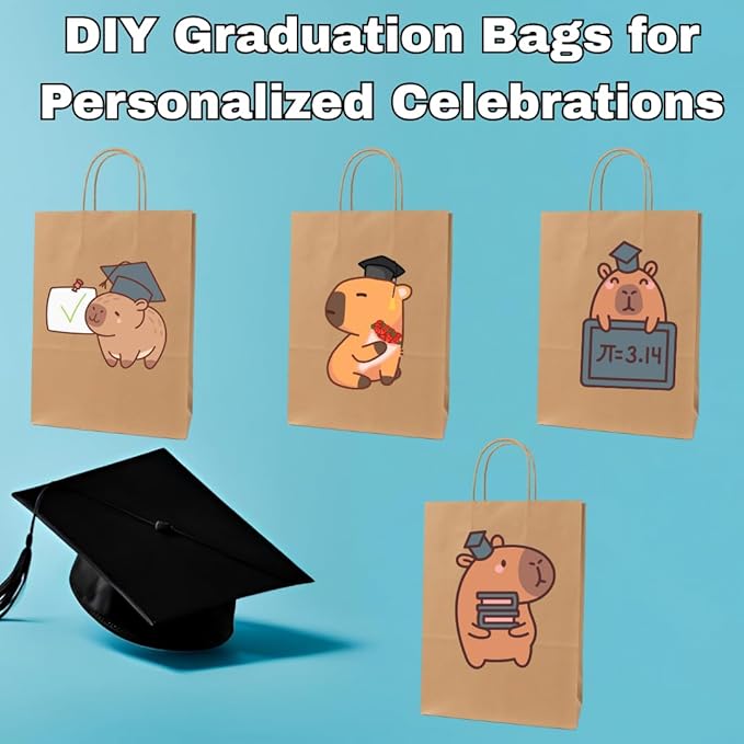 ASSUREPAK DIY Earth Friendly Paper Bags - 10"x6.75"x12" - 250 Bags - 90 GSM - Kraft/Natural - Gift Bags for Decorating & Graduation Parties