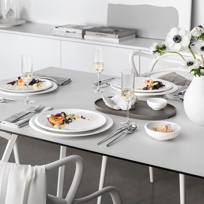 Villeroy & Boch NewMoon Individual Bowl for Delicious Desserts or Sauces, Premium Porcelain, White, Dishwasher Safe