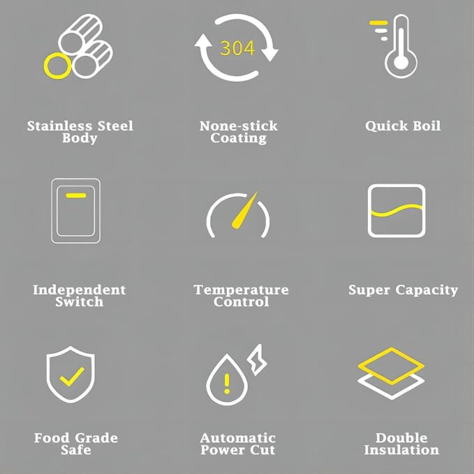 Commercial Electric Kettle Warmer Stainless Steel Hot Water Dispenser Hot Water Boiler And Warmer with Faucet Quick-Temp or Boil for Tea Coffee 1500W 6 Liter Capacity