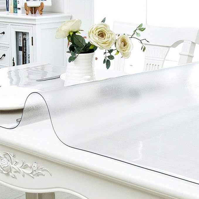 NECAUX Custom 13 x 18 Inch Frosted Desk Cover Protector, 1.5mm Thick Plastic Desk Pad Mat, Table Cover Tablecloth Protector for Office Computer Writing Desk, Side Table, End Table, Night Stand
