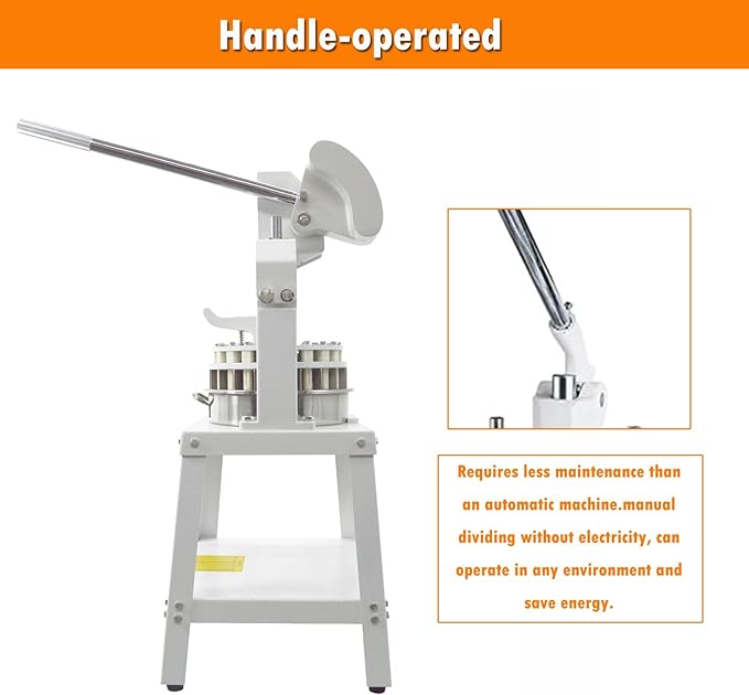 INTSUPERMAI Dough Divider Cutter Machine 36PCS Manual Dough Divider Rounder 3 Pans Hydraulic Dough Equal Cutter DIvider Cutting Machine 1.06oz-5.64oz One Piece