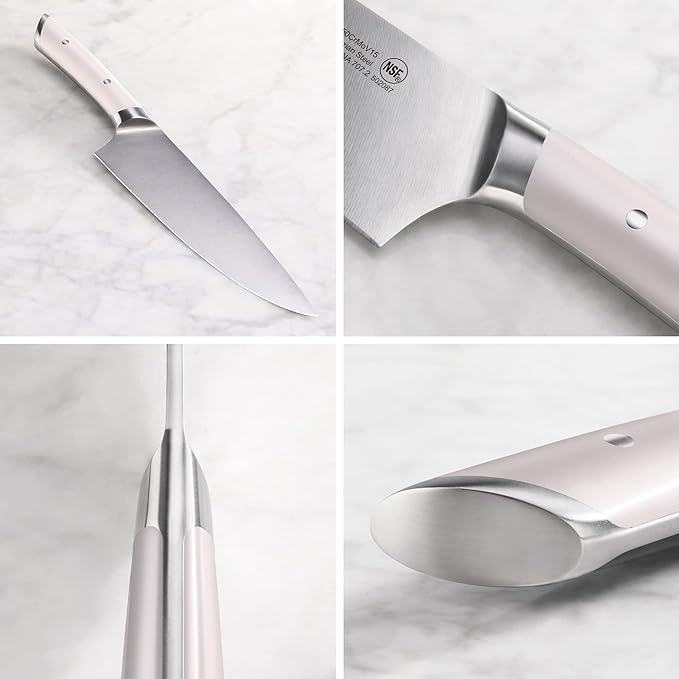 Cangshan HELENA Series German Steel Forged, HUA Knife Block Set (6-Piece, White)