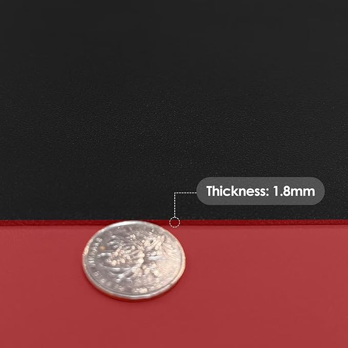 Leather Table Pad,1.8mm Thick,40x96 Inch,Dining Table Pad,Table Pads for Dining Room Table Rectangular,Table Protector for Dining Room Table,Dining Table Cover(Black+Wine Red,40x96)
