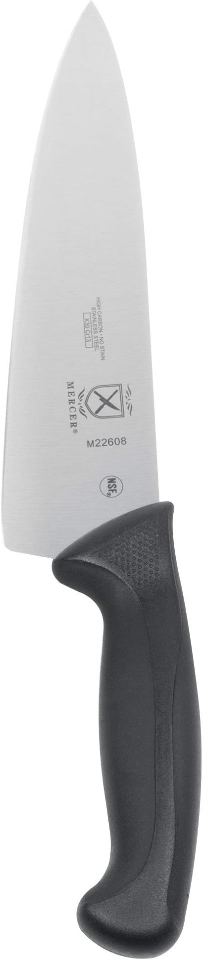 Mercer Culinary M22608 Millennia Black Handle, 8-Inch, Chef's Knife