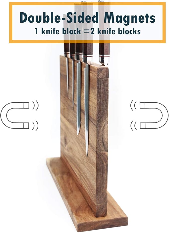 Knife Broad With Strong Magnets,16X12 Inches Magnetic Knife Block without Knives,Display Stand and Storage Rack
