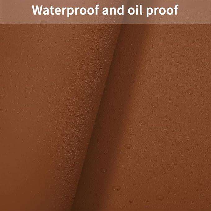 Leather Dresser Cover,1.8mm Thick,14x90 Inch,Dresser Protector Top,Dresser Top Protector,Dresser Cover Top,Dresser Top Cover,Dresser Cover Top for Bedroom.(Brown+Gray,14x90)