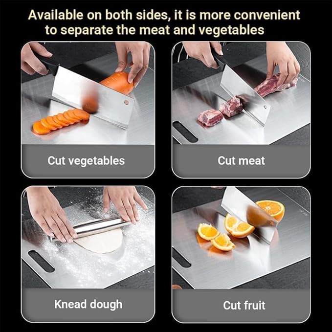 Titanium Cutting Board - 100% Pure Titanium Cutting Boards for Kitchen - Cutting Edge Hygiene & Durability, Home Cooking