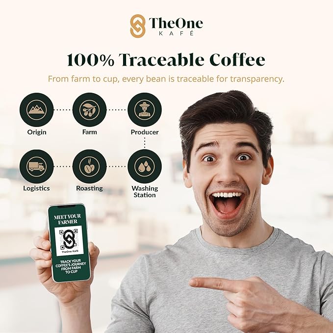 TheOne Kafé Guatemala Dark Roast Whole Bean Coffee – Organic, Single Origin, Premium Specialty Coffee, Ethically Sourced, Smooth & Rich Flavor – Fresh Roasted for Espresso, Drip, Pour Over – 12 oz