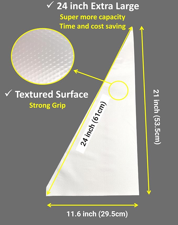 24 Inch Extra Large Piping Bags,100 Pack Disposable Pastry Bags,Thick Anti-Burst Icing Piping Pastry Bags For Frosting Decorating Cake Cupcake Cookie (24 Inch-100 Pack)