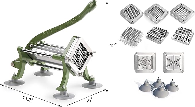 New Star Foodservice 38408 Commercial Grade French Fry Cutter, Complete Combo Sets