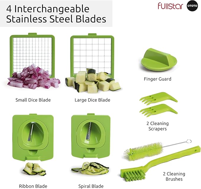 fullstar NEW Fullstar X OTOTO Croc Chop Vegetable Chopper & Slicer - Multifunctional Food Chopper, Crocodile Onion Cutter, Cool Kitchen Gadgets & Housewarming Gifts