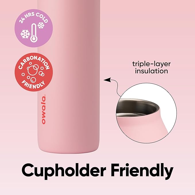 Owala FreeSip Twist Insulated Stainless Steel Water Bottle with Straw for Sports and Travel, BPA-Free, 24-oz, Scream Green