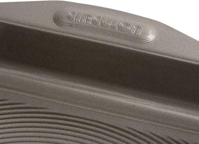 Circulon Total Bakeware Set Nonstick Cookie Baking Sheets with Cooling Rack, 3 Piece, Gray