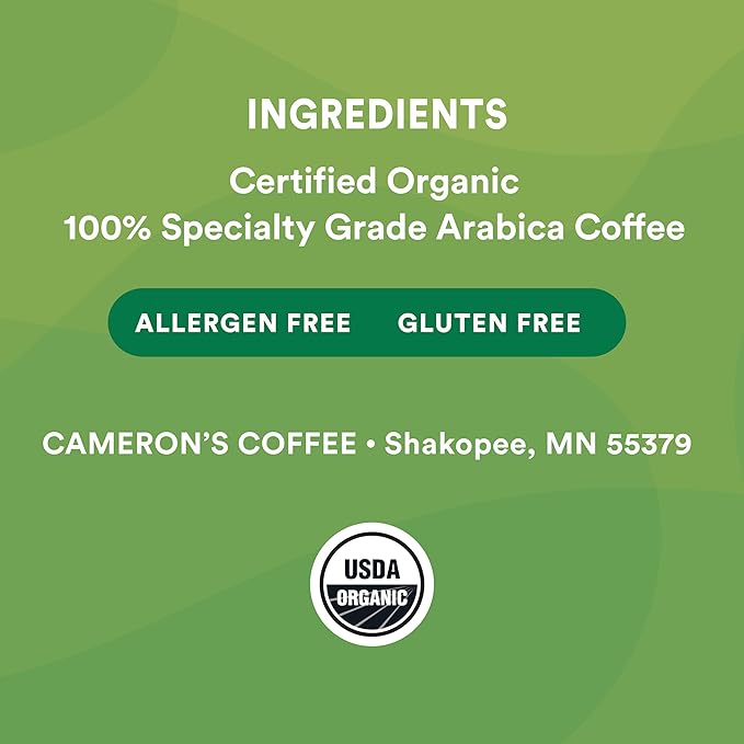 Cameron's Coffee Roasted Whole Bean Coffee, Organic Italian Roast, 4 Pound
