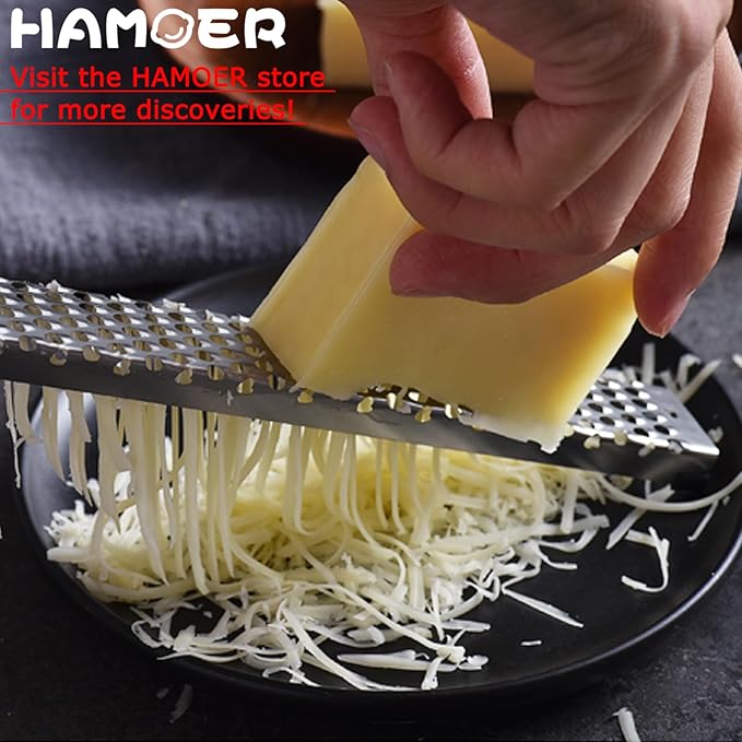 Cheese Grater and Lemon Zester, Handheld for Grating Cheese Chocolate Citrus Peel Ginger Potatoes,two Kitchen and Bar tools