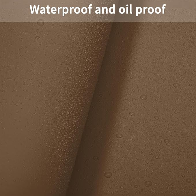 Leather Table Cover,1.8mm Thick,12x90 Inch Desk Cover,Dresser Cover Top,Dresser Protector Top,Dresser Cover,End Table Cover.(Mud Color+Champagne Gold,12x90)