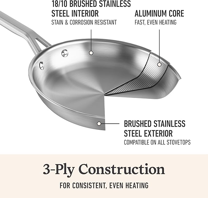 Calphalon Stainless Steel 3-Qt Sauté Pan with Lid