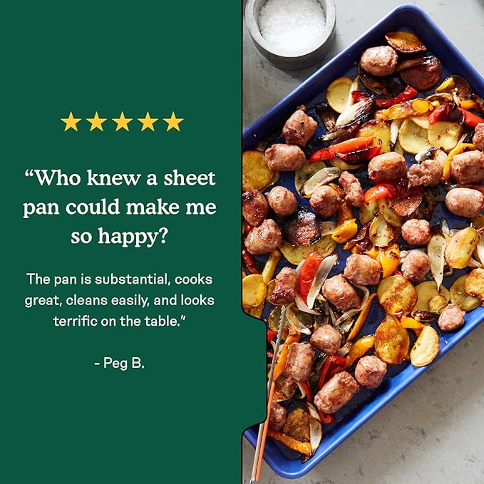 Great Jones Holy Sheet Pan (Blueberry) | Nonstick, Half-Sheet Pan | Aluminized Steel, 18.5" x 13.5" | for Baking, Roasting, & Broiling | Premium Bakeware with Even Heat Distribution | Dishwasher-Safe