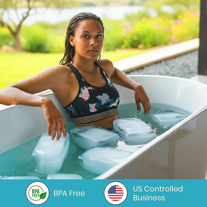 Extra Large Ice Block Mold (3-Pack) – 8 lbs Silicone Ice Brick Maker for Ice Bath & Cold Plunge – Giant Cube for Recovery, Muscle Relief & Coolers, Dishwasher Safe