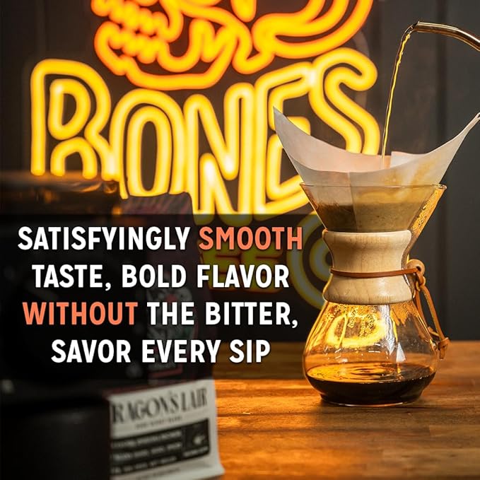 Bones Coffee Company Favorite Flavors Sample Pack Box Set with Specialty Coffee Mug, 5 Assorted Single-Origin Low Acid Medium Roast Arabica Beans Flavored Coffee Gifts, 4 oz Pack of 5 Ground